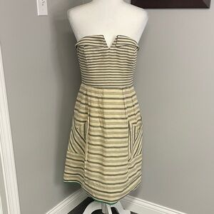 NWT anthropologie Maeve changing stripes dress 6 strapless